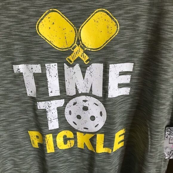 Pickle Ball cropped t-shirt EVCR size Large green New with tags activewear - Picture 4 of 5